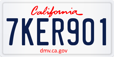 CA license plate 7KER901