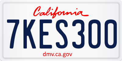 CA license plate 7KES300