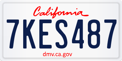 CA license plate 7KES487