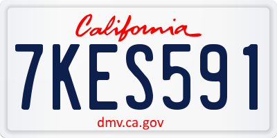 CA license plate 7KES591