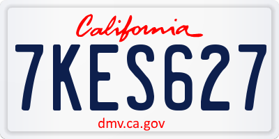 CA license plate 7KES627