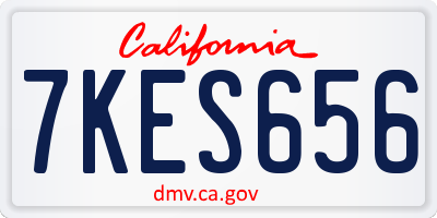 CA license plate 7KES656