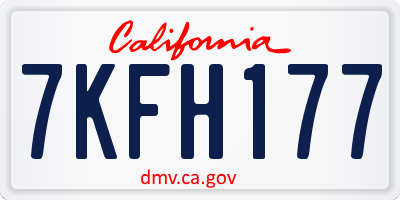 CA license plate 7KFH177
