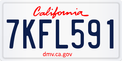 CA license plate 7KFL591