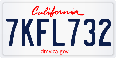 CA license plate 7KFL732
