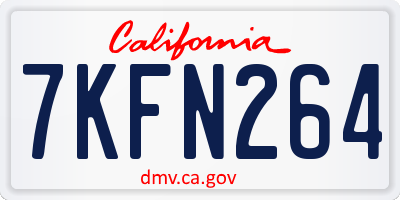 CA license plate 7KFN264