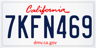 CA license plate 7KFN469