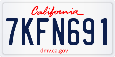 CA license plate 7KFN691
