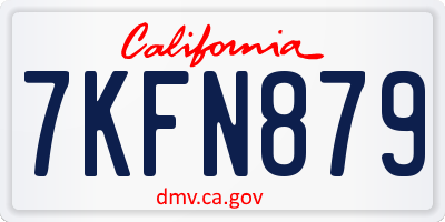 CA license plate 7KFN879