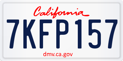 CA license plate 7KFP157