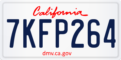 CA license plate 7KFP264