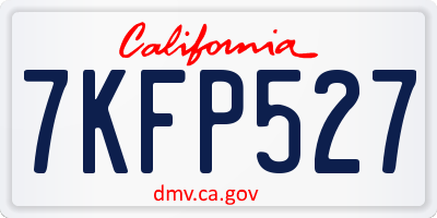 CA license plate 7KFP527