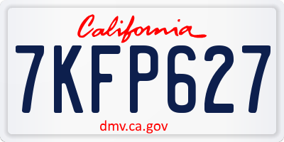 CA license plate 7KFP627