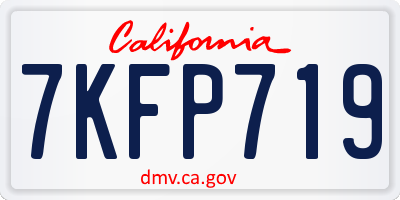 CA license plate 7KFP719