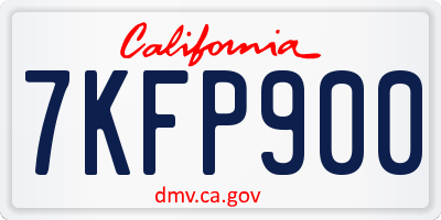 CA license plate 7KFP900