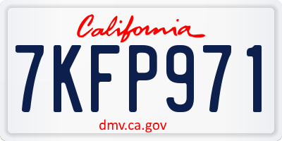 CA license plate 7KFP971