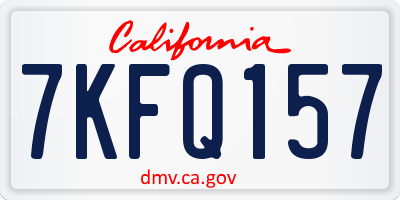 CA license plate 7KFQ157