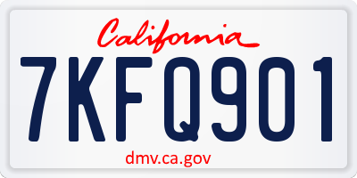 CA license plate 7KFQ901