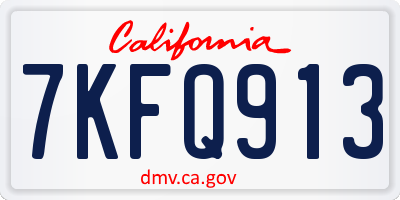 CA license plate 7KFQ913
