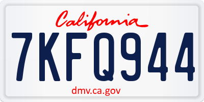 CA license plate 7KFQ944