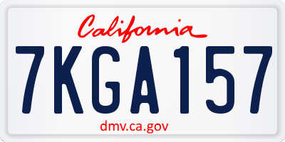 CA license plate 7KGA157