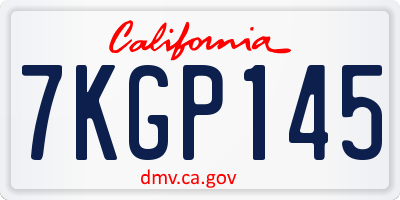 CA license plate 7KGP145