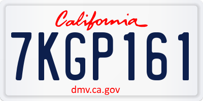 CA license plate 7KGP161