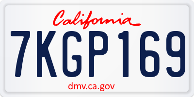 CA license plate 7KGP169