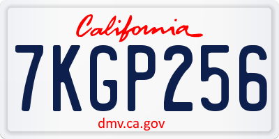 CA license plate 7KGP256
