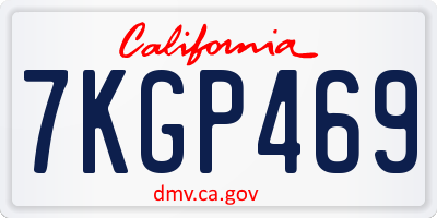 CA license plate 7KGP469