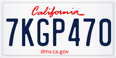 CA license plate 7KGP470
