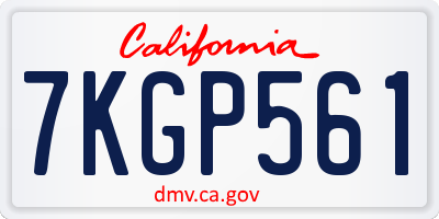 CA license plate 7KGP561