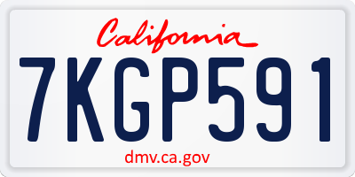 CA license plate 7KGP591