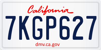 CA license plate 7KGP627