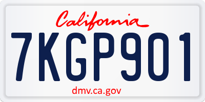 CA license plate 7KGP901