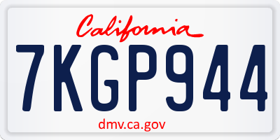 CA license plate 7KGP944