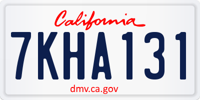 CA license plate 7KHA131