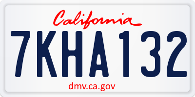 CA license plate 7KHA132