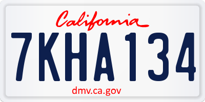 CA license plate 7KHA134