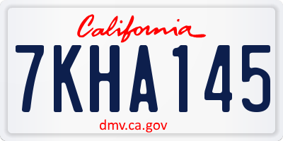 CA license plate 7KHA145