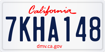 CA license plate 7KHA148