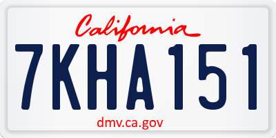 CA license plate 7KHA151