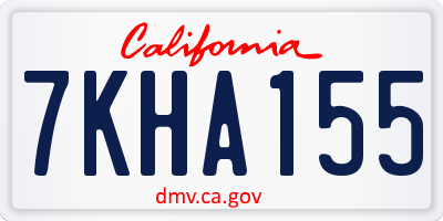 CA license plate 7KHA155