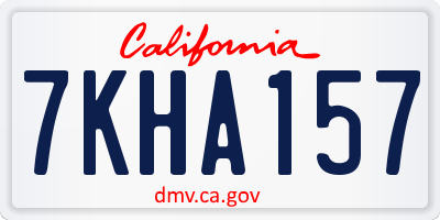 CA license plate 7KHA157