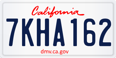 CA license plate 7KHA162