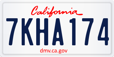 CA license plate 7KHA174