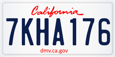 CA license plate 7KHA176