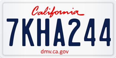 CA license plate 7KHA244