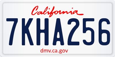 CA license plate 7KHA256