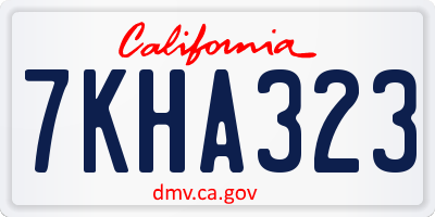 CA license plate 7KHA323